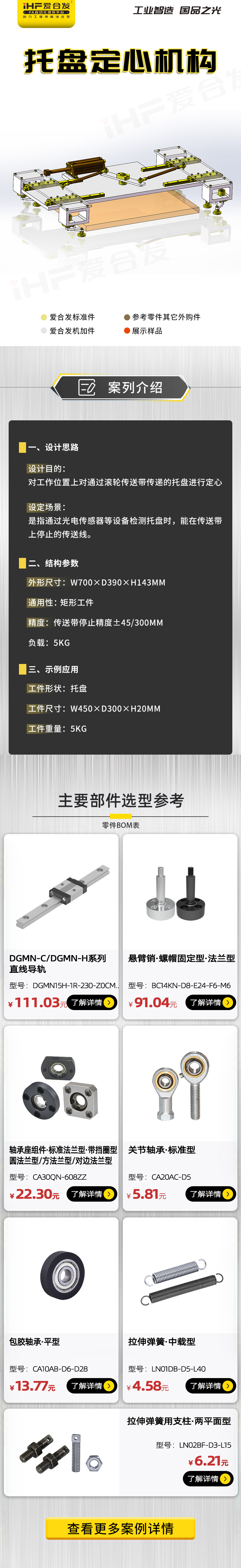 爱合发：案例分析，托盘定心机构